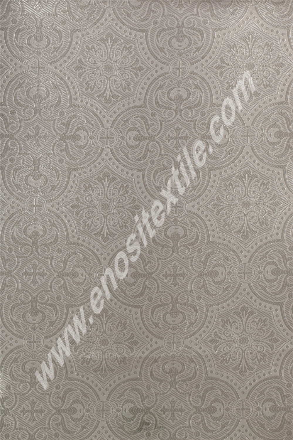 KL-020 White-Silver Brocade Fabrics